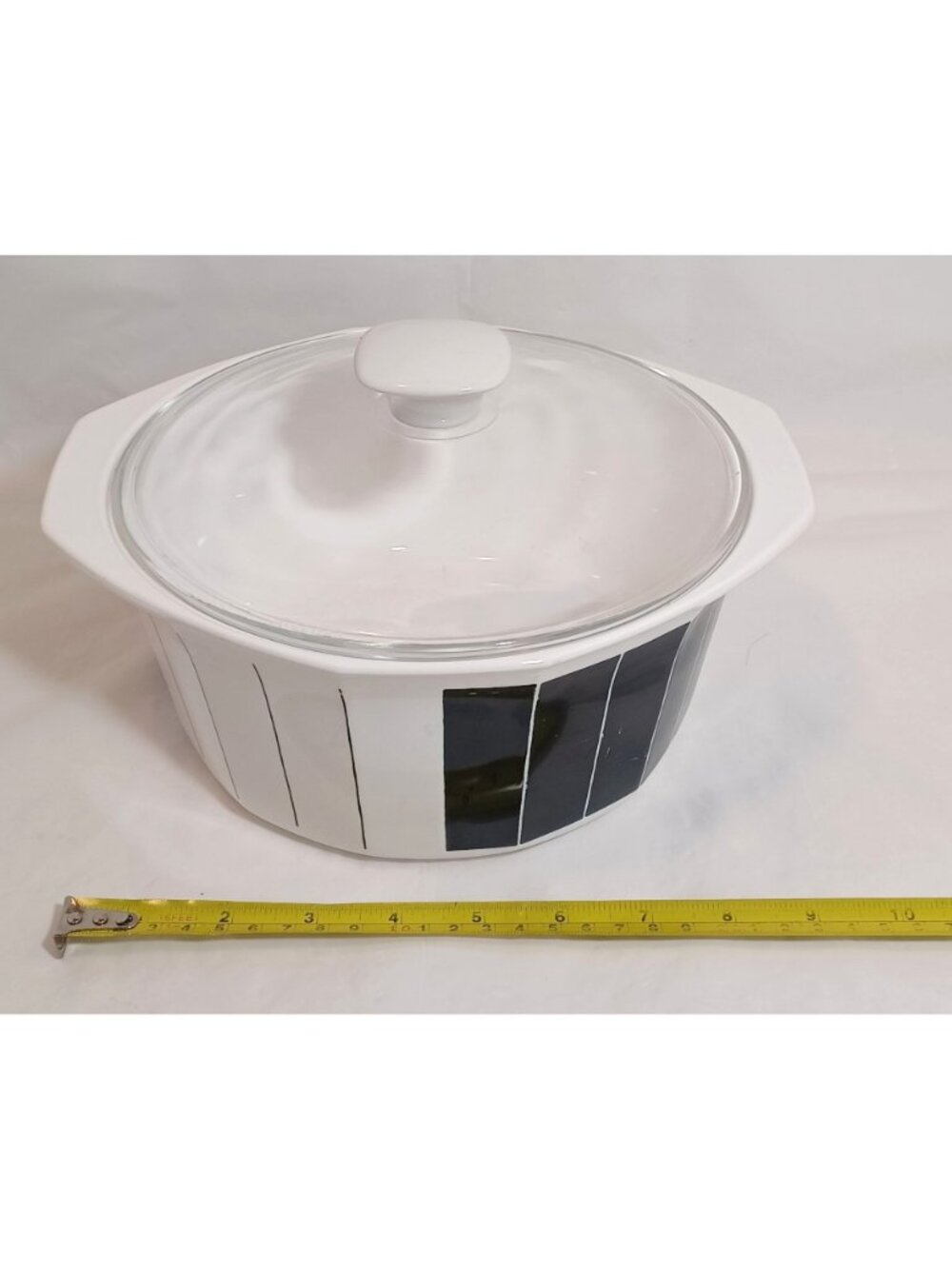 Vtg Daniel Hechter AAH02 Counterpoint Black Bakeware Casserole Dish with Lid MCM - Picture 3 of 11